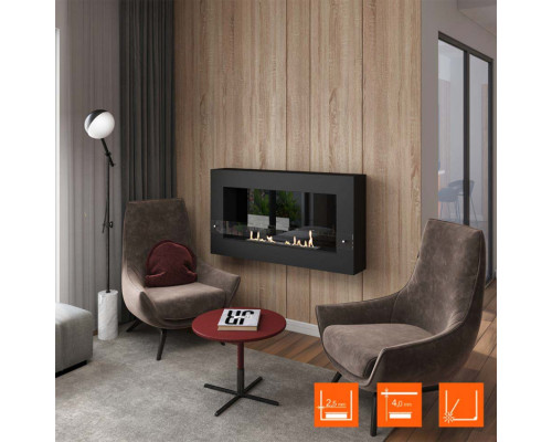 Биокамин SteelHeat WALL GRAND 1200 LITE черный Биокамин SteelHeat WALL GRAND 1200 LITE черный