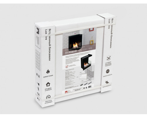 Встроенный биокамин Lux Fire Угловой 490 S (левый угол)