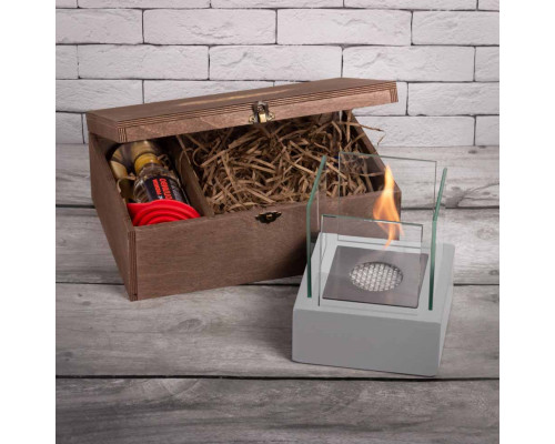 Подарочный набор SteelHeat PREMIUM BOX GLORIA серая + деревянная коробка + стартовый комплект Подарочный набор SteelHeat PREMIUM BOX GLORIA серая + деревянная коробка + стартовый комплект