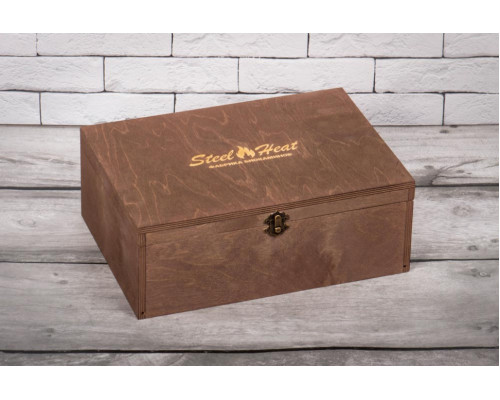Подарочный набор SteelHeat PREMIUM BOX GLORIA серая + деревянная коробка + стартовый комплект Подарочный набор SteelHeat PREMIUM BOX GLORIA серая + деревянная коробка + стартовый комплект
