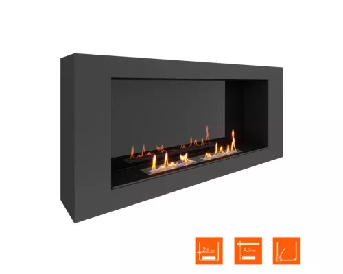 Биокамин SteelHeat WALL LONG 1200 LITE черный Биокамин SteelHeat WALL LONG 1200 LITE черный