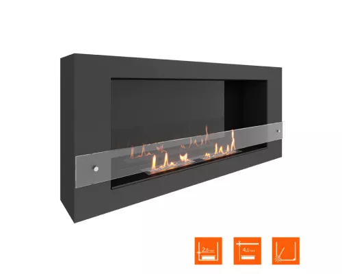 Биокамин SteelHeat WALL LONG 1200 LITE черный Биокамин SteelHeat WALL LONG 1200 LITE черный