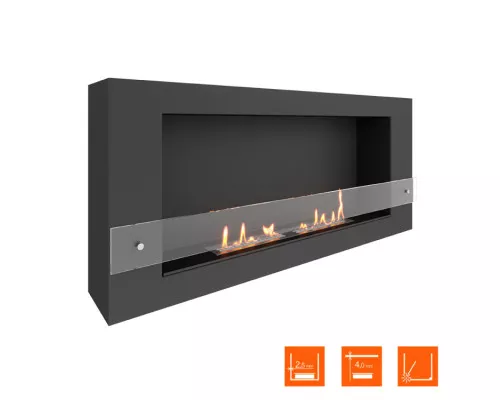 Биокамин SteelHeat WALL LONG 1200 LITE черный Биокамин SteelHeat WALL LONG 1200 LITE черный