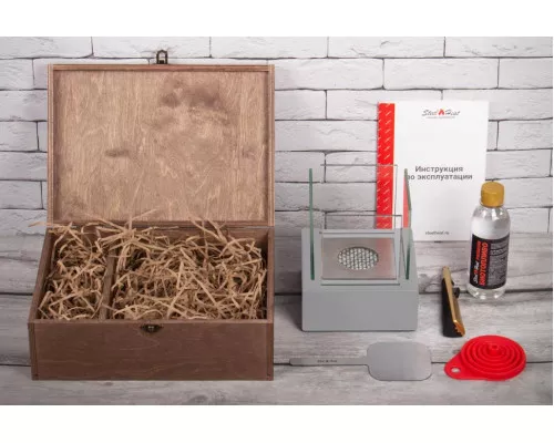 Подарочный набор SteelHeat PREMIUM BOX GLORIA серая + деревянная коробка + стартовый комплект Подарочный набор SteelHeat PREMIUM BOX GLORIA серая + деревянная коробка + стартовый комплект