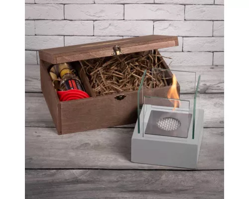 Подарочный набор SteelHeat PREMIUM BOX GLORIA серая + деревянная коробка + стартовый комплект Подарочный набор SteelHeat PREMIUM BOX GLORIA серая + деревянная коробка + стартовый комплект